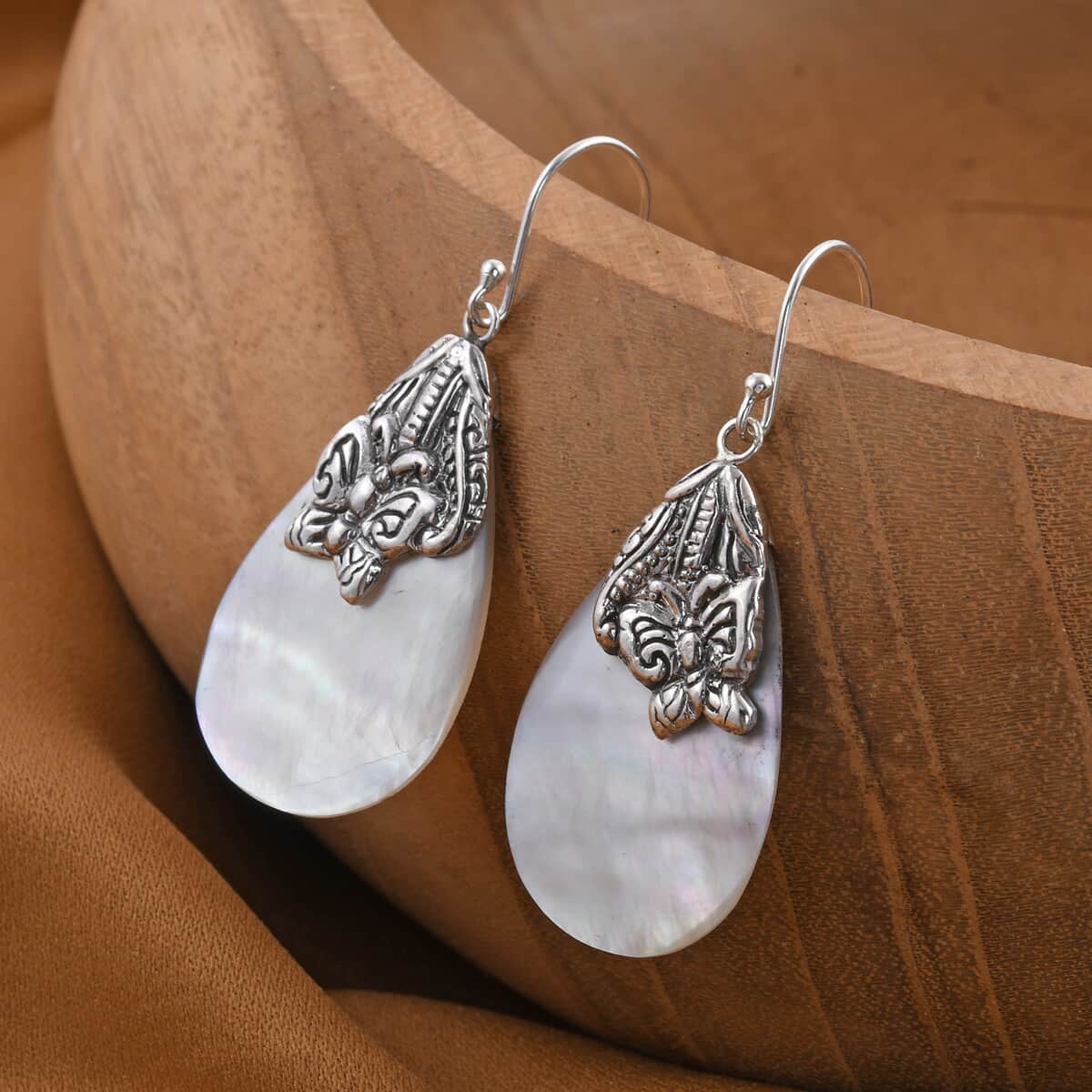 Mother of Pearl Earrings in Sterling Silver image number 1