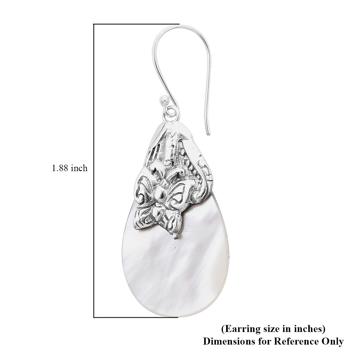 Mother of Pearl Earrings in Sterling Silver