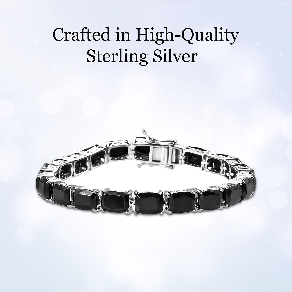 Shungite Bracelet in Platinum Over Sterling Silver (7.25 In) 17.75 ctw image number 3