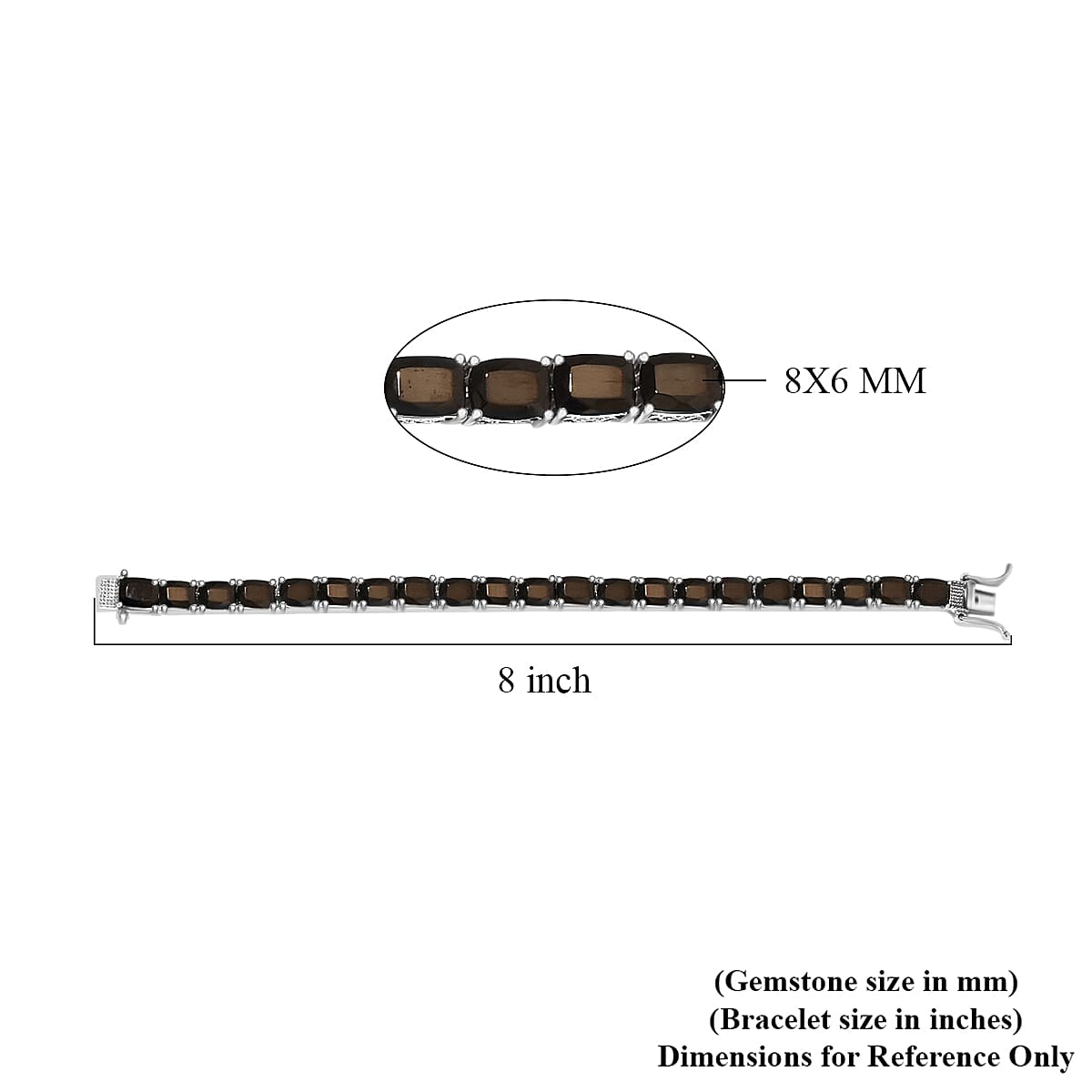 Shungite Bracelet in Platinum Over Sterling Silver (7.25 In) 17.75 ctw image number 6