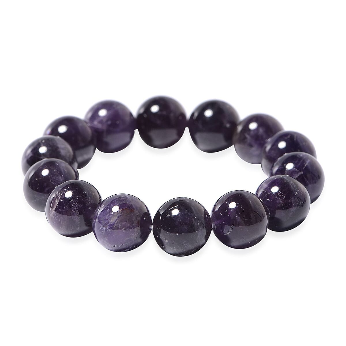 Amethyst Lever Back Earrings and Beaded Stretch Bracelet in Stainless Steel 323.50 ctw image number 2