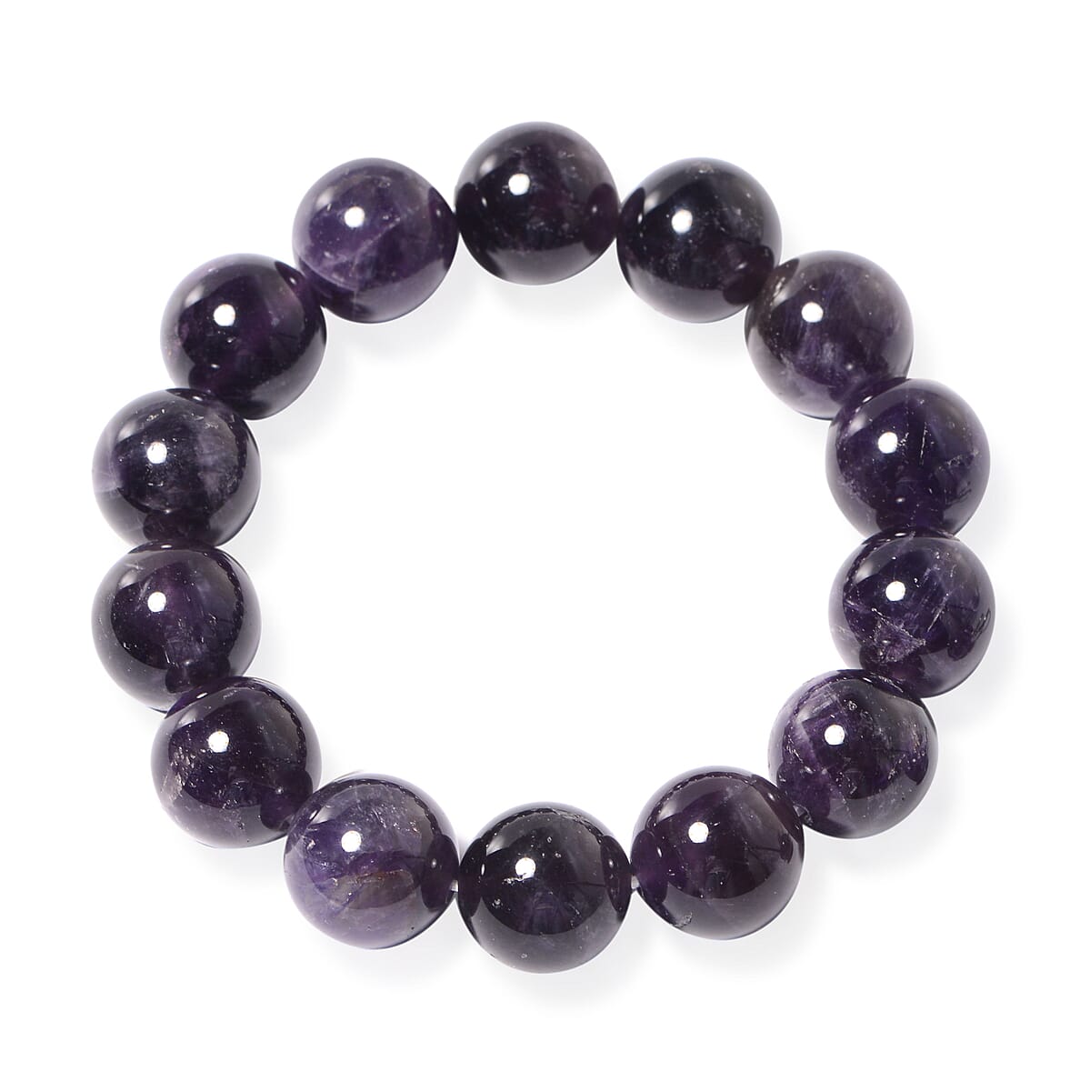 Amethyst Lever Back Earrings and Beaded Stretch Bracelet in Stainless Steel 323.50 ctw image number 3