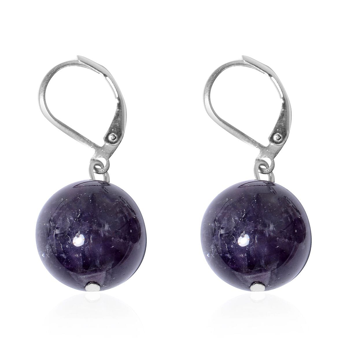Amethyst Lever Back Earrings and Beaded Stretch Bracelet in Stainless Steel 323.50 ctw image number 4