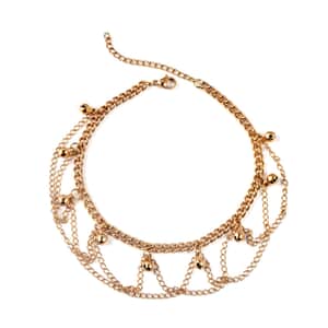 Charm Anklet in Goldtone (9-11 in)