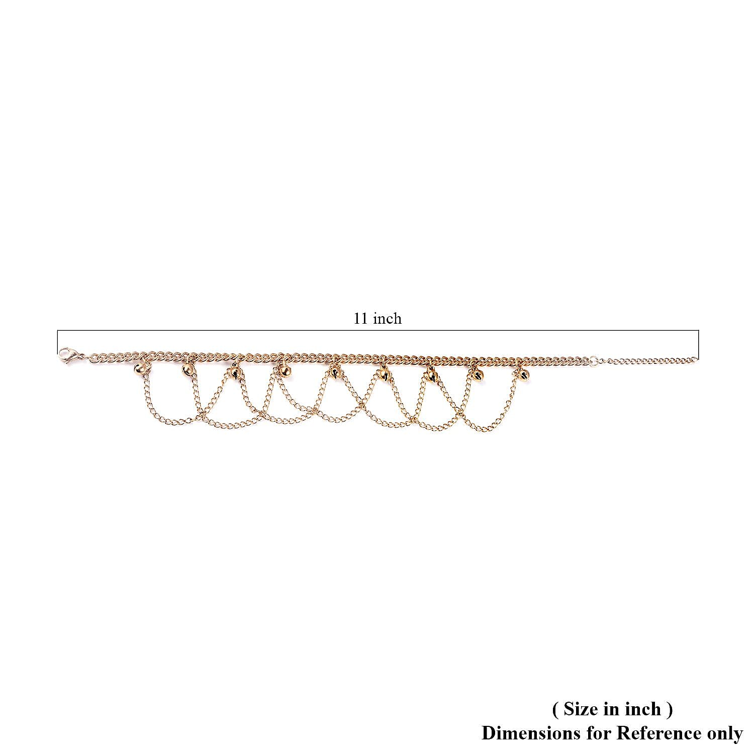 Stainless Steel Rust Free Hypoallergenic Goldtone Anklet Women Jewelry For Gift - Picture 5 of 6