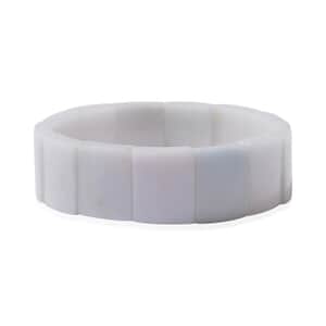 Natural Jade 323.00 ctw Baguette Block Stretch Bracelet, Natural Jade Bracelet, Adjustable Bracelet, Stretchable Bracelet