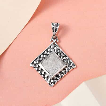 Artisan Crafted Marvelous Meteorite Pendant in Sterling Silver image number 1