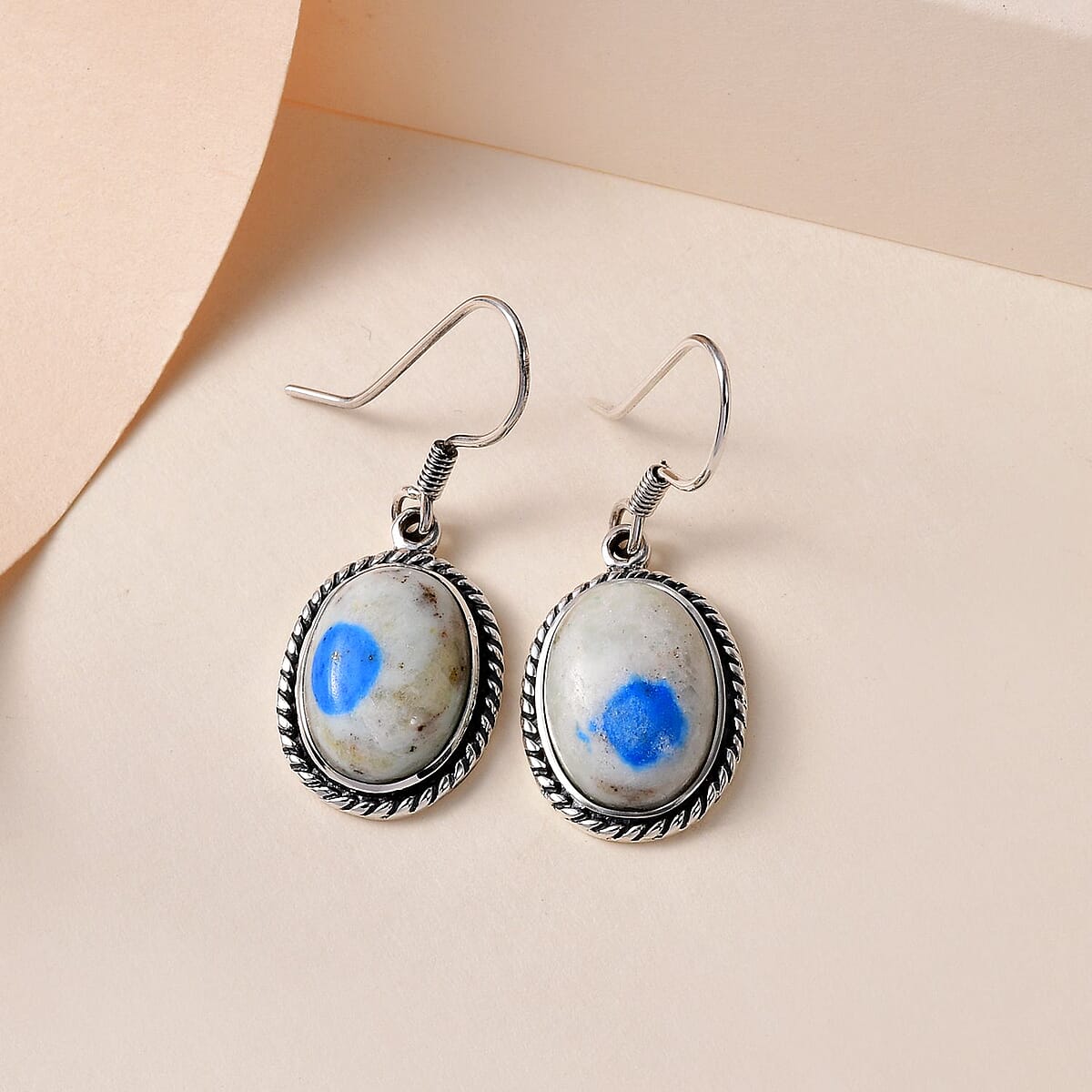 Artisan Crafted K2 Jasper Earrings in Sterling Silver 12.90 ctw image number 1