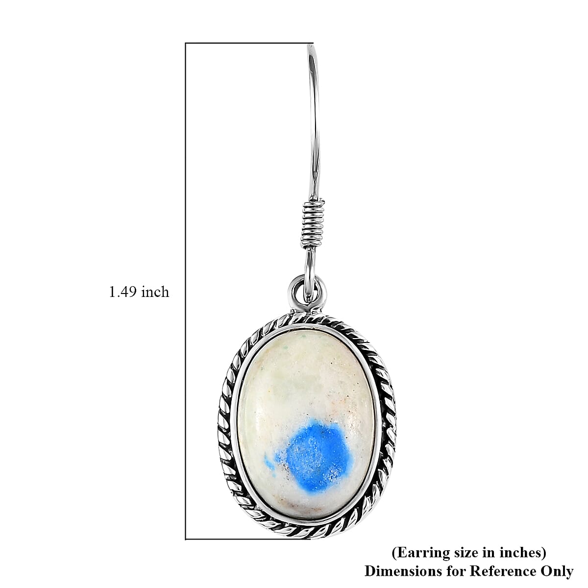 Artisan Crafted K2 Jasper Earrings in Sterling Silver 12.90 ctw image number 5