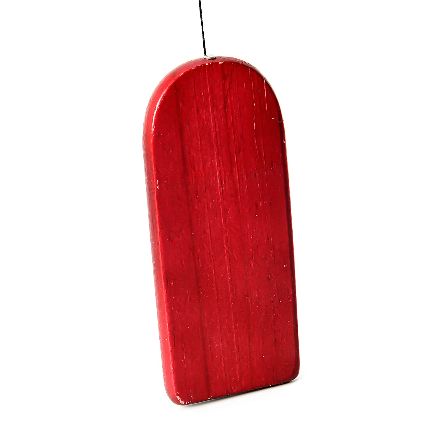 Red Wood Silvertone Tube Wind Chimes