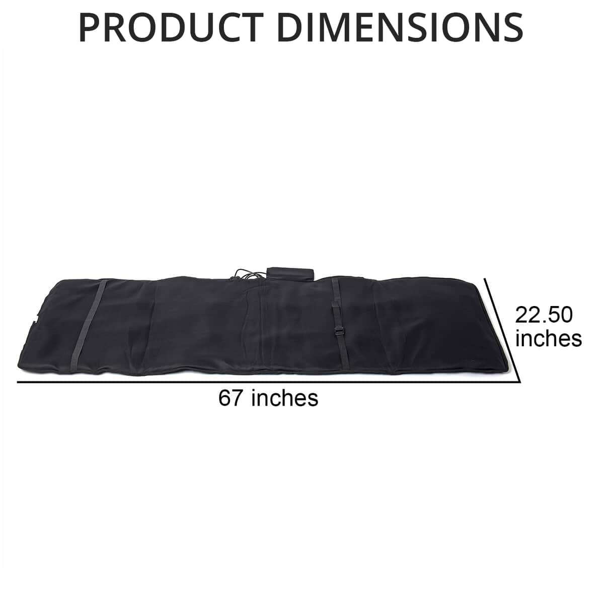 HOMESMART Black Full Body Massaging and Heating Mat with 10 Motors, 5 Modes and 3 Intensity Levels image number 4