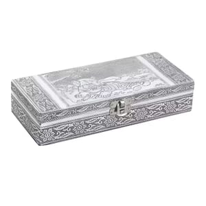 Handcrafted Cub Embossed Aluminum Oxidized Jewelry Box