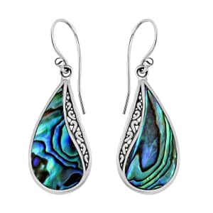 Abalone Shell Drop Earrings For Women in Sterling Silver, Beach Fashion Jewelry