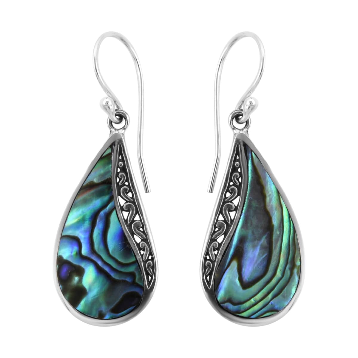 Abalone Shell Drop Earrings For Women in Sterling Silver, Beach Fashion Jewelry image number 0