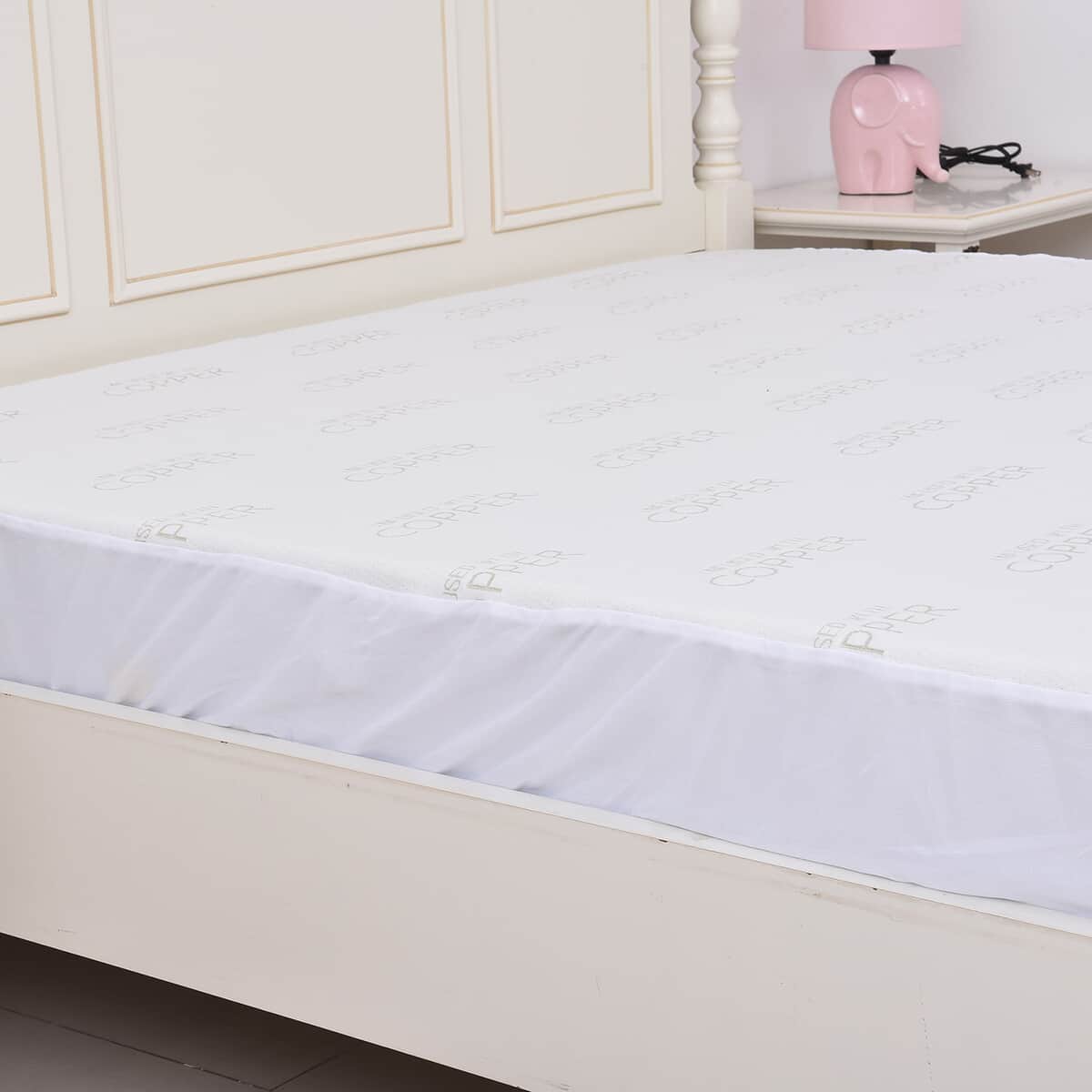 Homesmart Copper Infused Jacquard Mattress Protector Cover Full Size image number 1