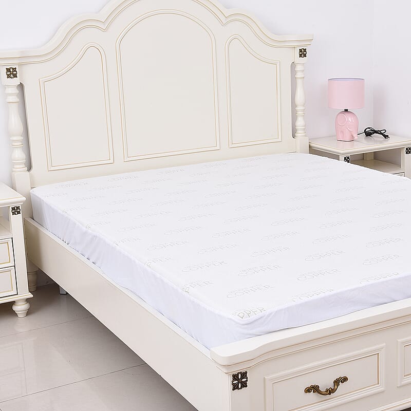 Homesmart Copper Infused Jacquard Mattress Protector Cover King Size
