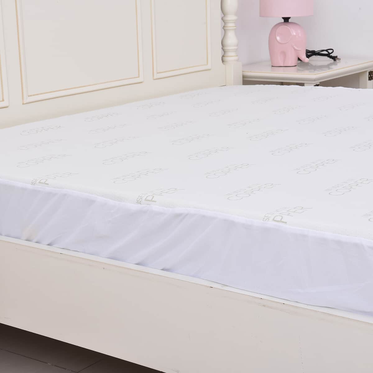 Homesmart Copper Infused Jacquard Mattress Protector Cover King Size image number 1