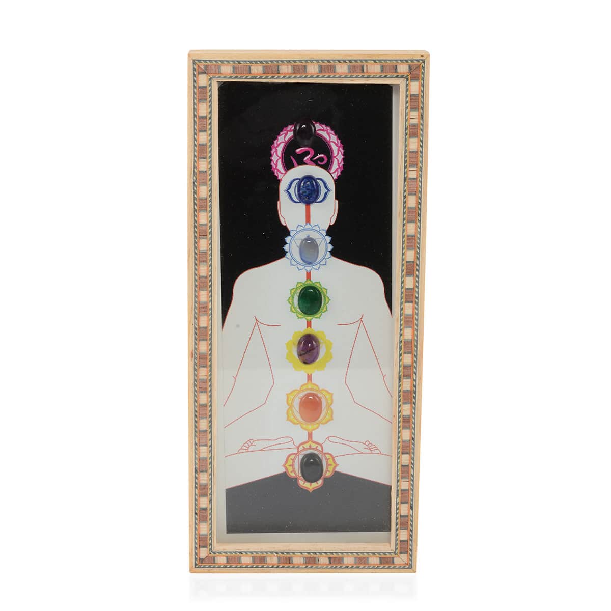 Handcrafted Seven Chakra Multi Gemstone Wall Hanging image number 0