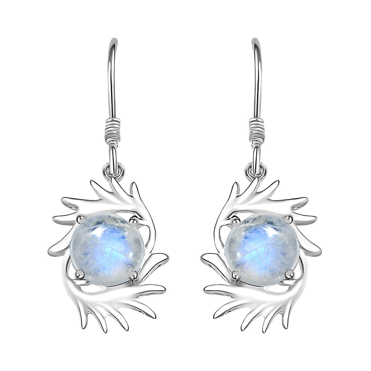 Kuisa Rainbow Moonstone 6.75 ctw Earrings in Sterling Silver image number 0