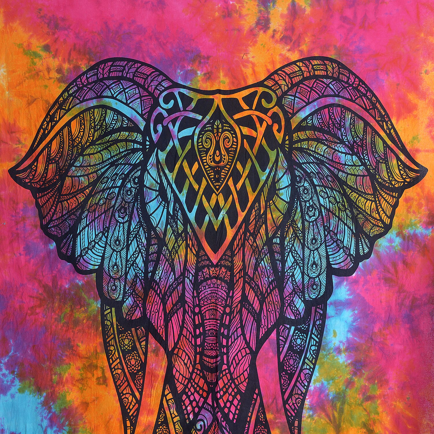 Cotton Tie Dye Tapestry Wall Hanging