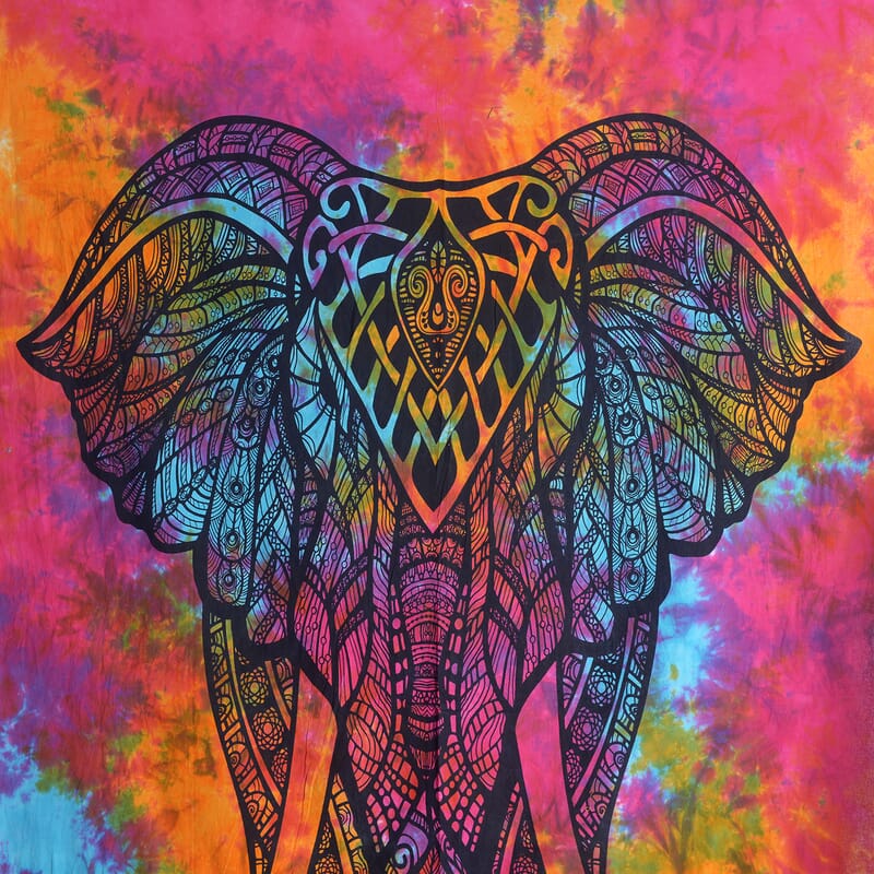 Cotton Tie Dye Tapestry Wall Hanging