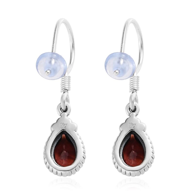 Premium Mozambique Garnet 1.60 ctw Earrings in Sterling Silver