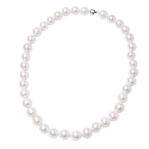 950 Platinum Magnetic Lock Edison Pearl Necklace (20 Inches)