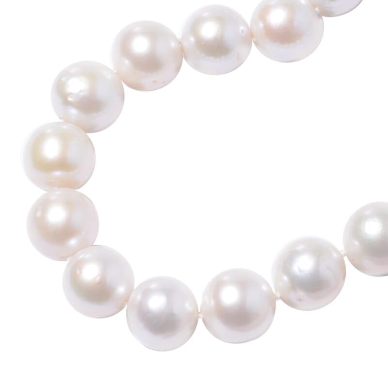 950 Platinum Magnetic Lock Edison Pearl Necklace (20 Inches)