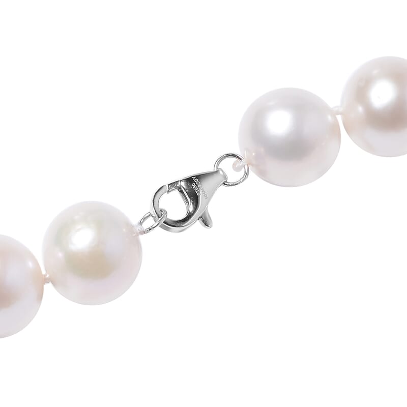 950 Platinum Magnetic Lock Edison Pearl Necklace (20 Inches)