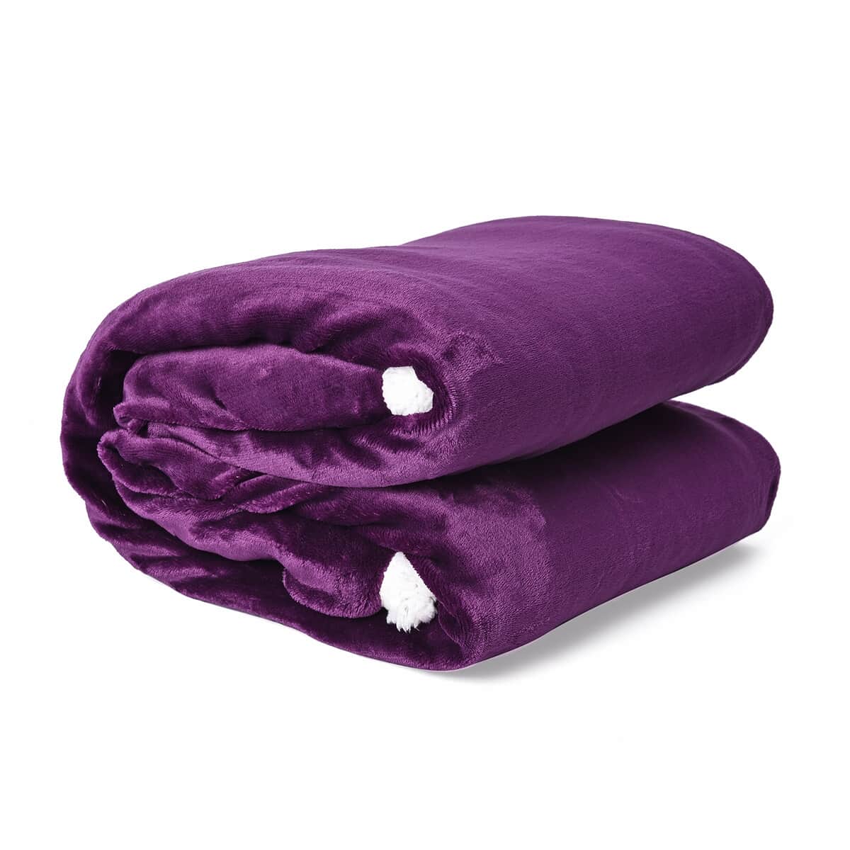 Homesmart Microfiber Flannel & Sherpa Reversible Blanket | Polyester Sherpa Blanket | Sherpa Throw Blanket image number 2