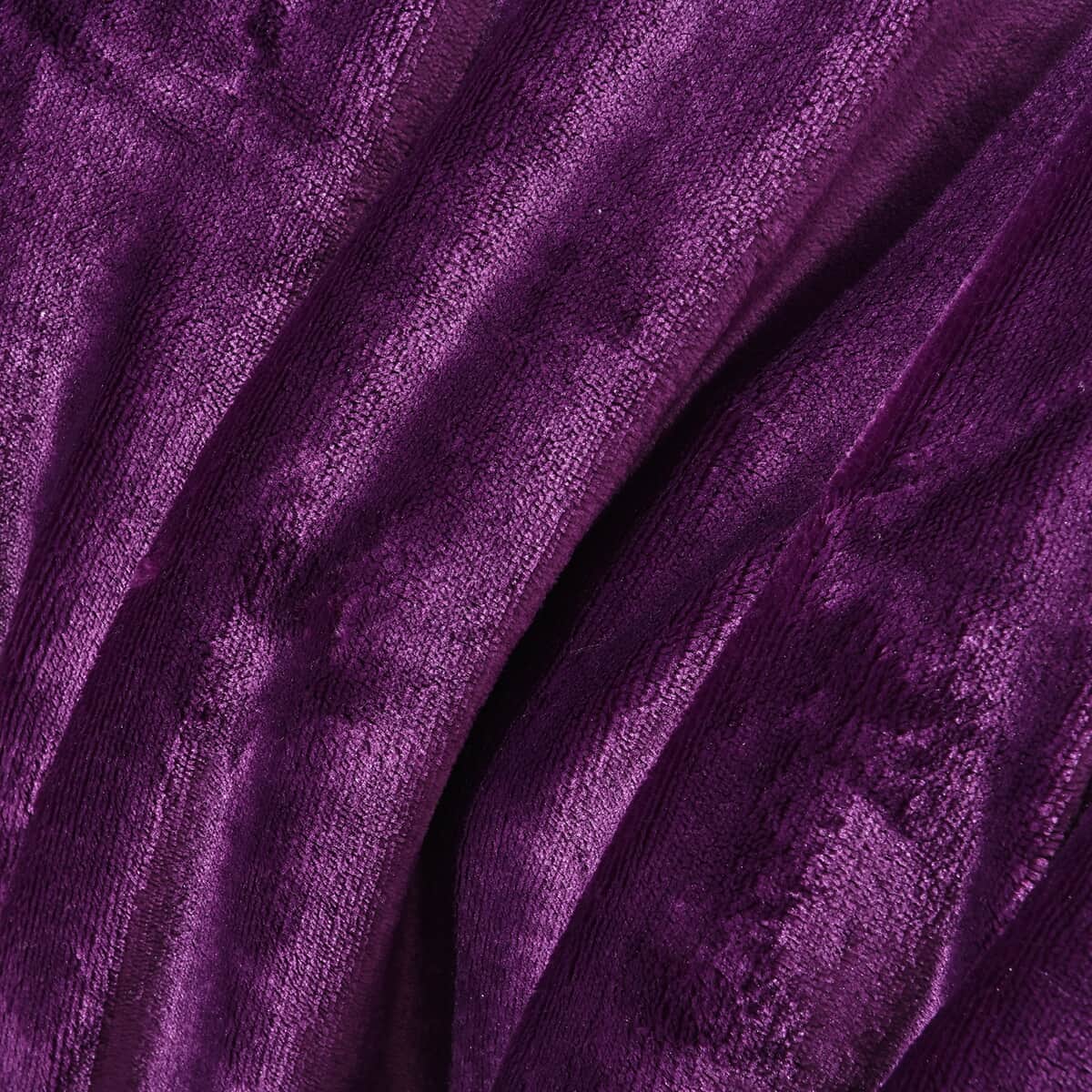 Homesmart Microfiber Flannel & Sherpa Reversible Blanket | Polyester Sherpa Blanket | Sherpa Throw Blanket image number 3