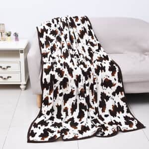 Homesmart Heirloom Cow Print Super Soft Warm & Cozy Throw Blanket Microfiber soft Blanket Bedding Home Decor