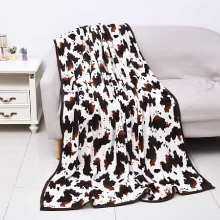 Homesmart Heirloom Cow Print Super Soft Warm & Cozy Throw Blanket Microfiber soft Blanket Bedding Home Decor image number 0