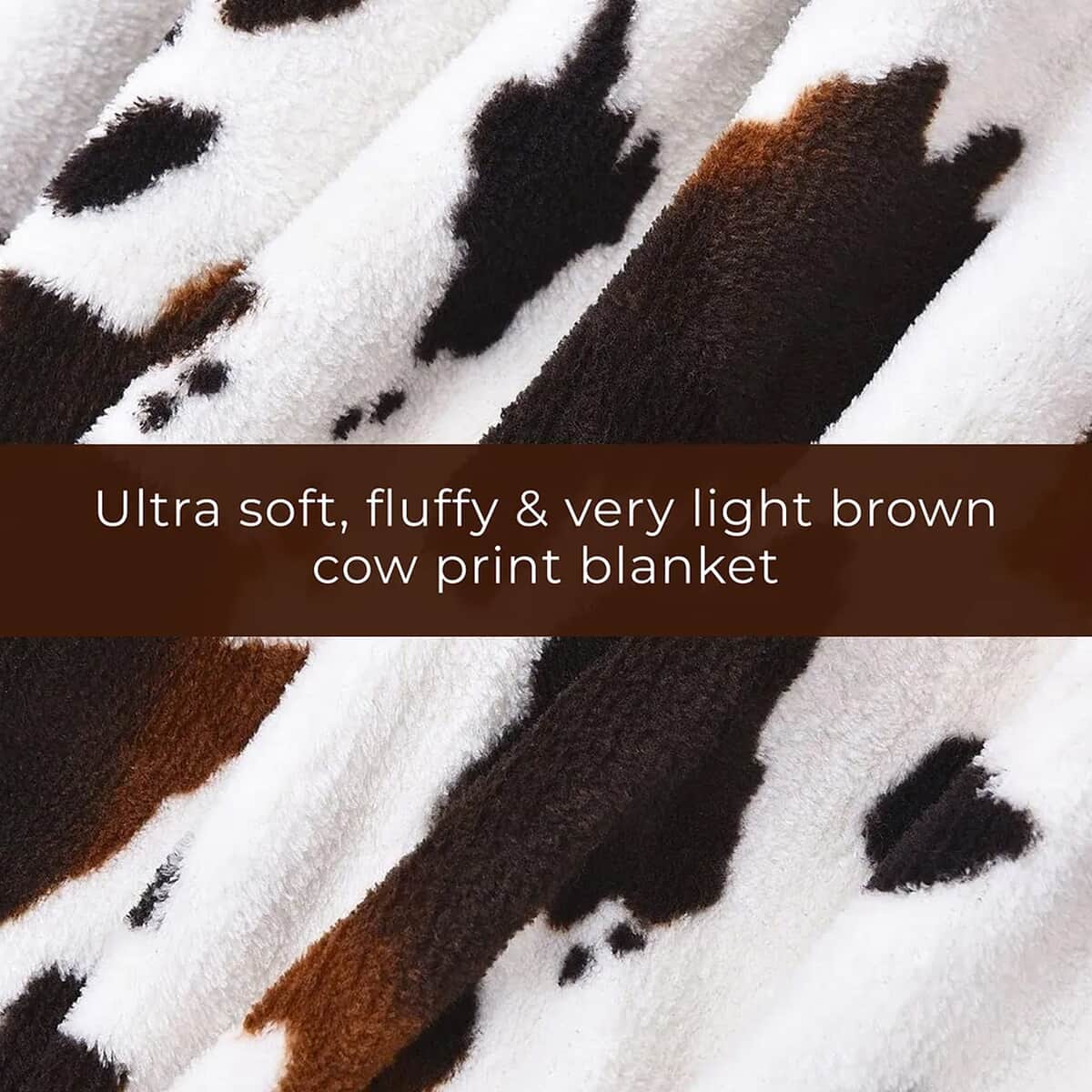 Homesmart Heirloom Cow Print Super Soft Warm & Cozy Throw Blanket Microfiber soft Blanket Bedding Home Decor image number 5