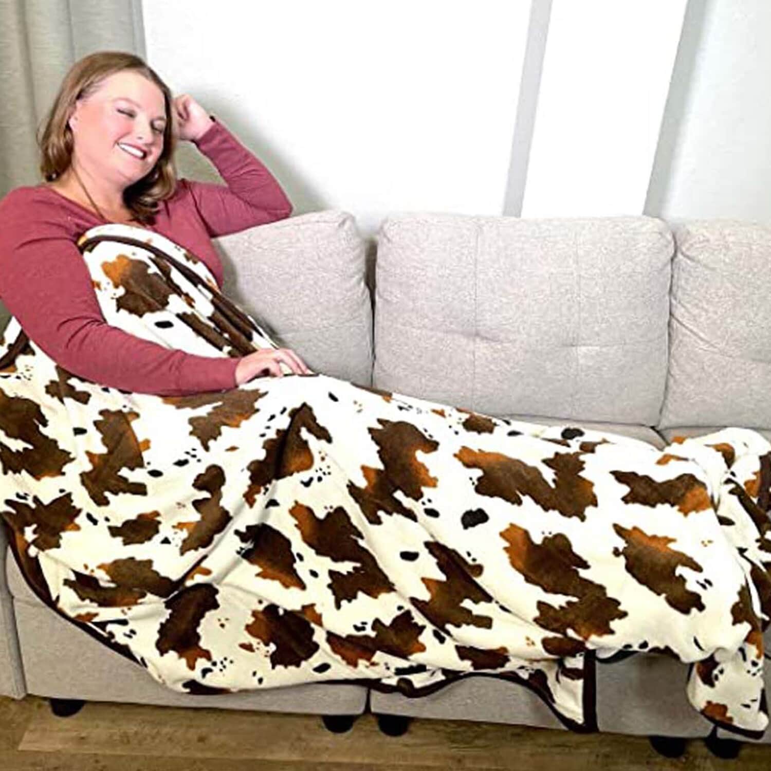 Cow print soft online blanket