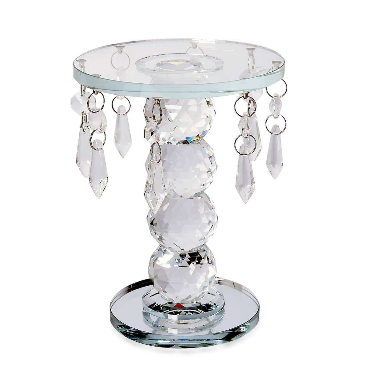 White 4 Ball Chandelier Pillar Stand image number 0
