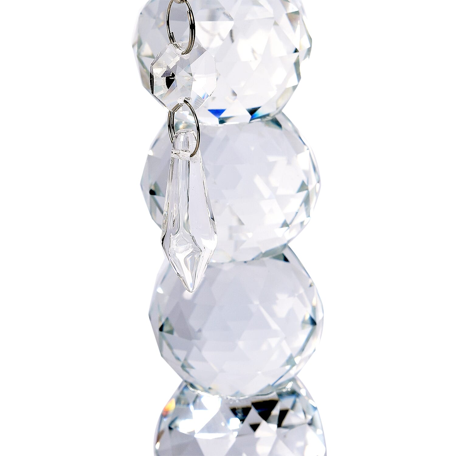 White 4 Ball Chandelier Pillar Stand
