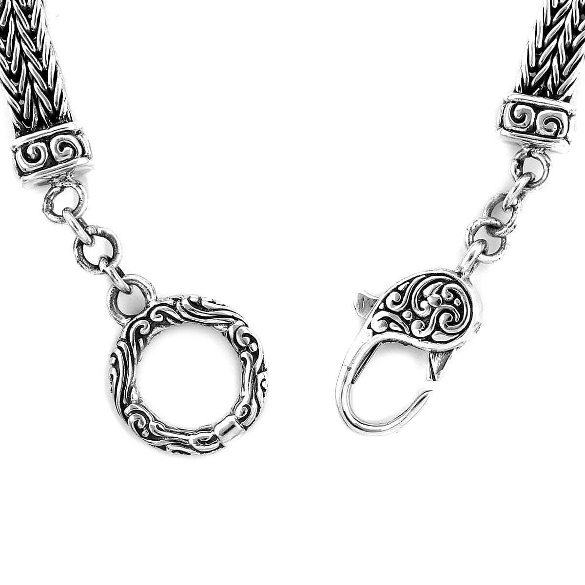 BALI LEGACY Mabe Pearl and Blue Topaz Bracelet in Sterling Silver (7.50 In) 20.75 Grams 2.40 ctw image number 3