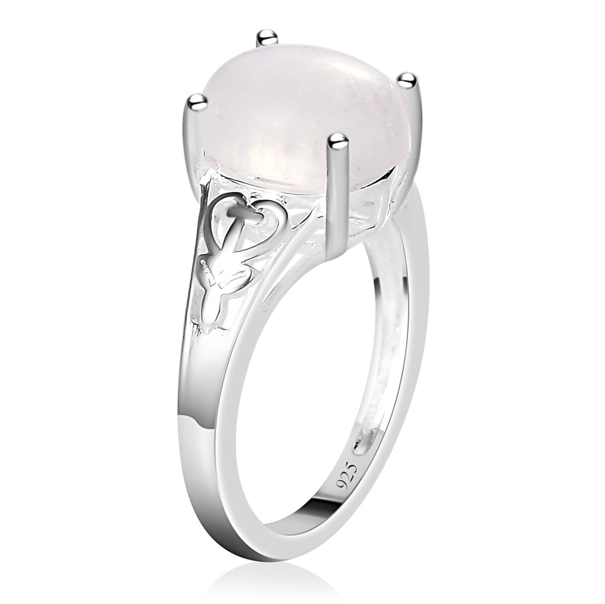 Kuisa Rainbow Moonstone Solitaire Ring in Sterling Silver (Size 9.0) 3.35 ctw image number 5