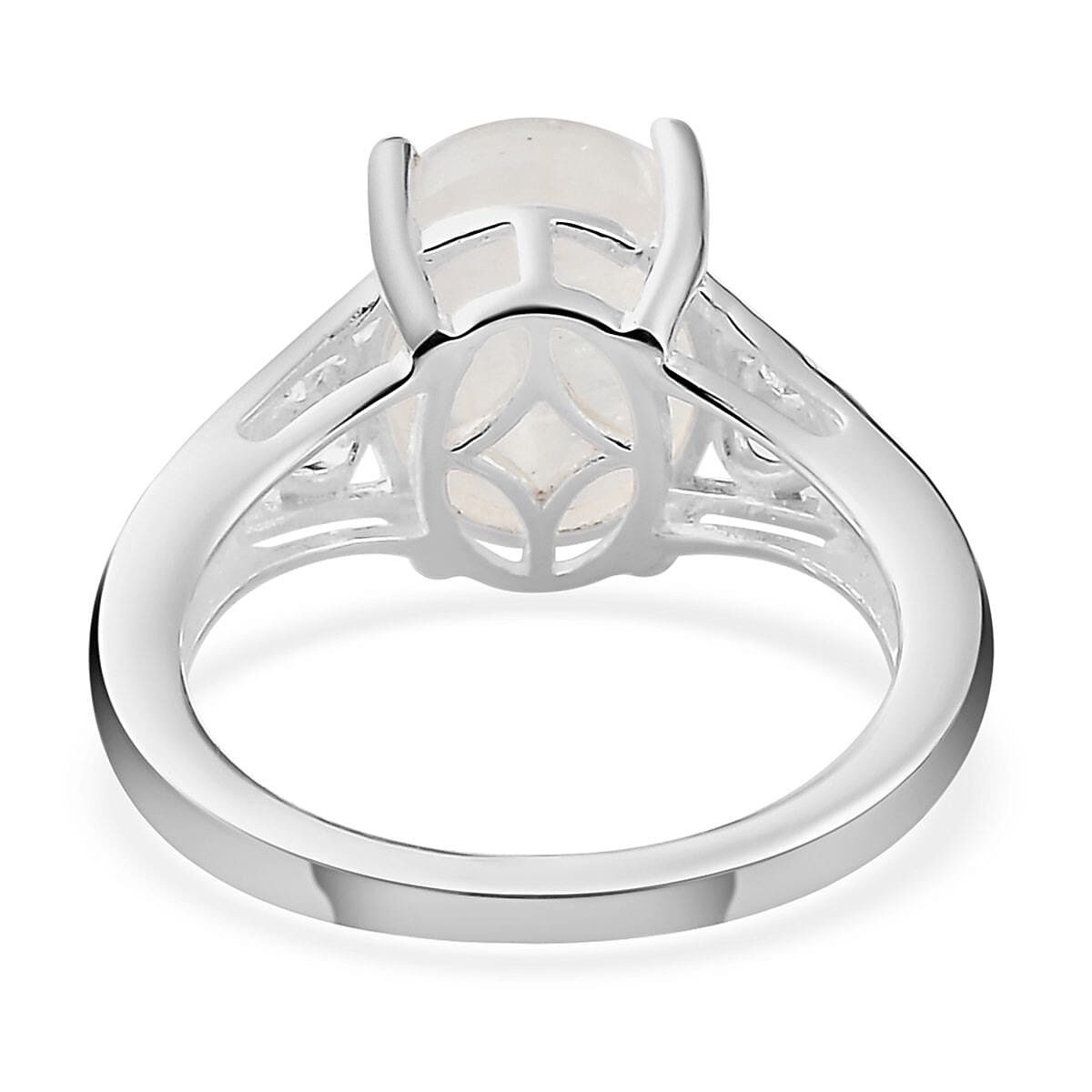 Kuisa Rainbow Moonstone Solitaire Ring in Sterling Silver (Size 9.0) 3.35 ctw