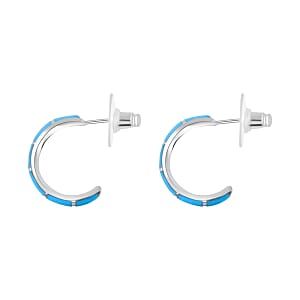 Santa Fe Style Kingman Turquoise Earrings in Sterling Silver, Boho Western Turquoise Jewelry for Women, Silver Earrings (7.50 in) 1.50 ctw