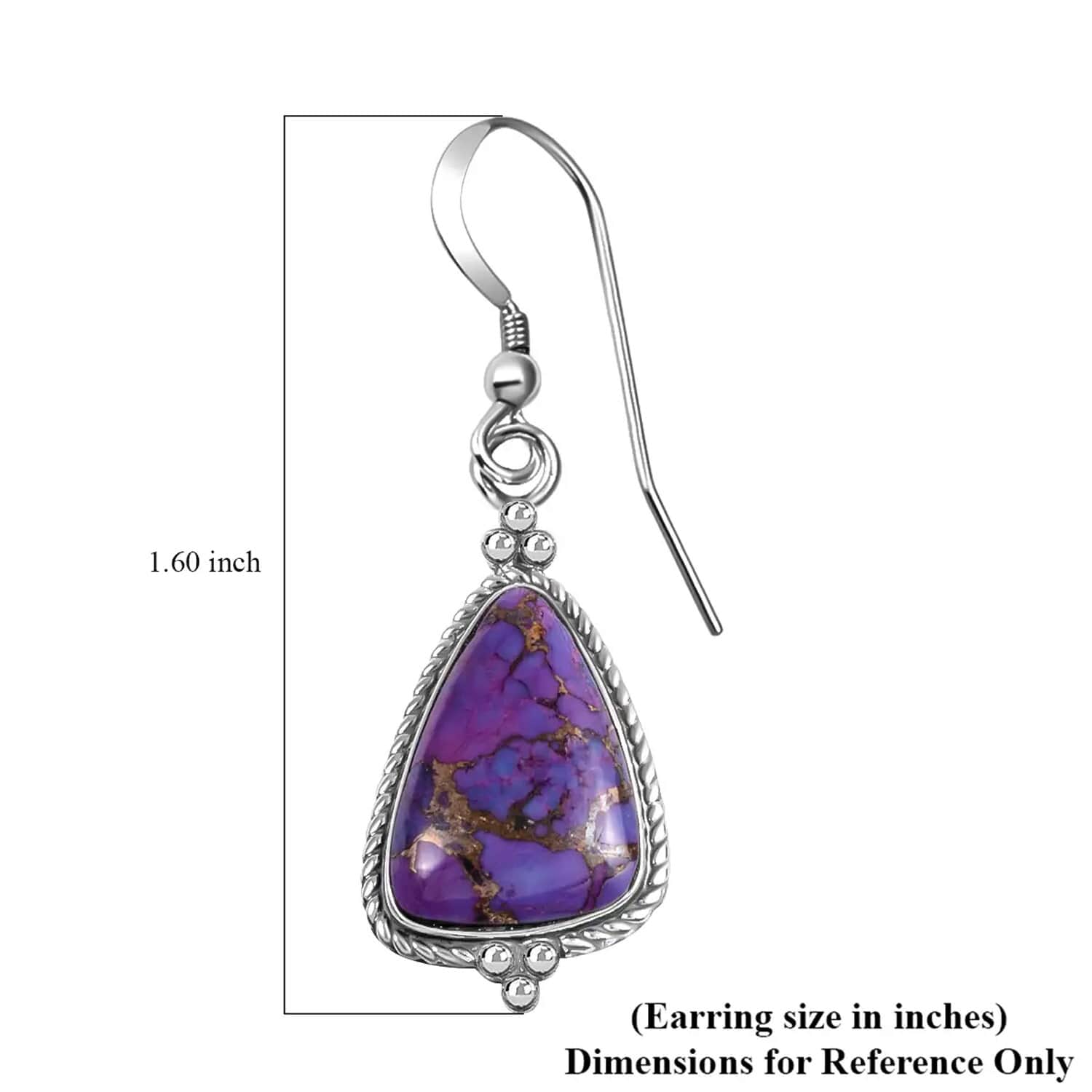 Buy Santa Fe Style Mojave Purple Turquoise Earrings in Sterling