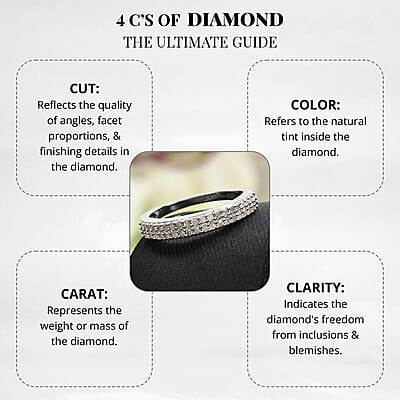 D'Joy Diamond 0.25 ctw Double Row Band Ring in Rhodium Over Sterling Silver (Size 5.0)