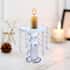 Set of 3 Clear Crystal Drop Charm Pillar Candle Holder, Crystal Pillar Candle Stick Holder, Decorative Crystal Room Decor, Crystal Decorations image number 1