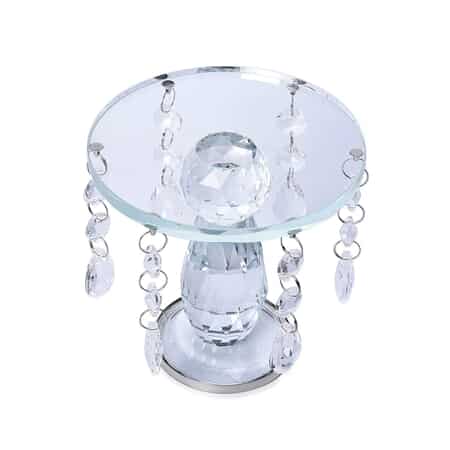 Set of 3 Clear Crystal Drop Charm Pillar Candle Holder, Crystal Pillar Candle Stick Holder, Decorative Crystal Room Decor, Crystal Decorations image number 6