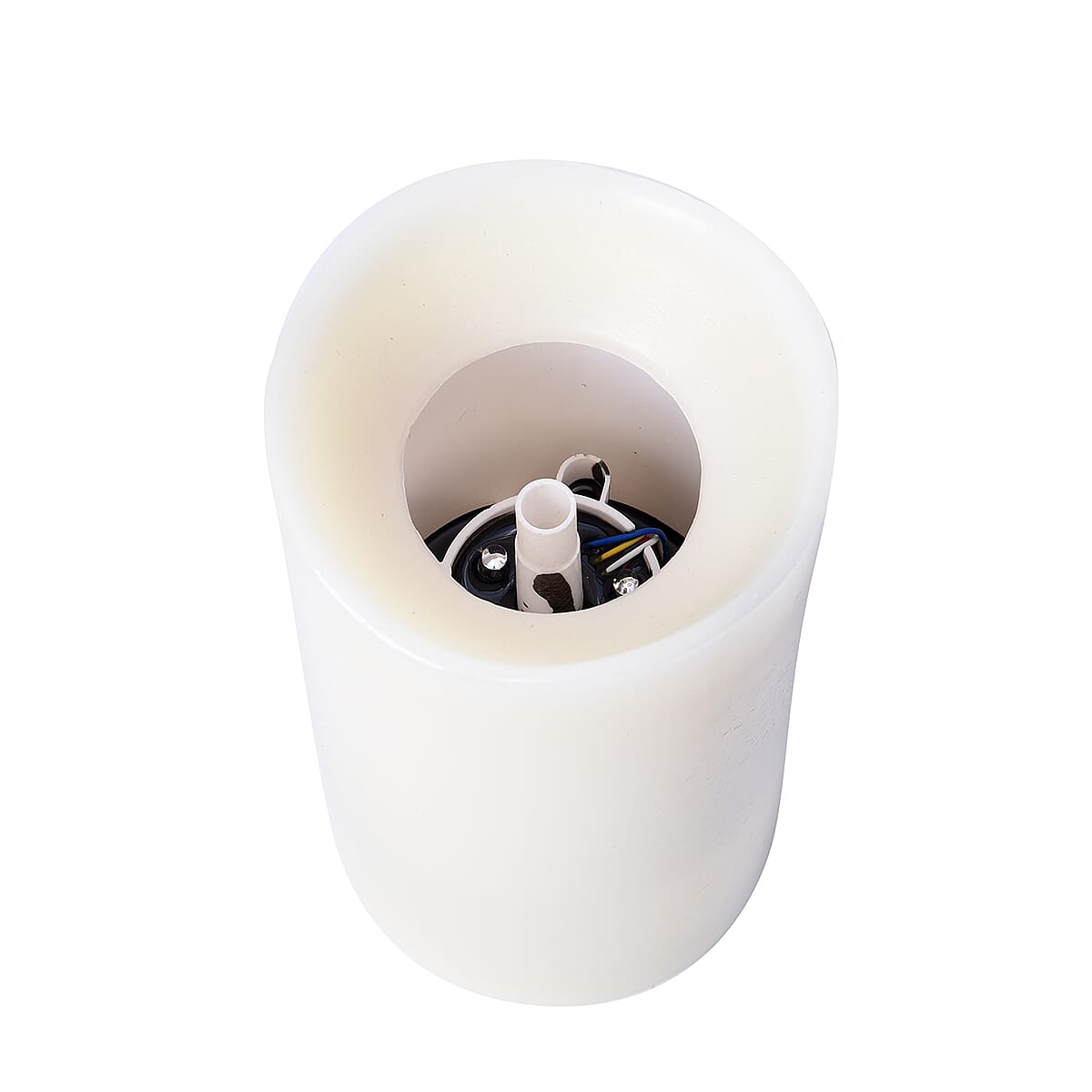 White with Multi Color LED Water Flame Candle Fountain with Remote image number 4