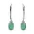 Socoto Emerald Lever Back Earrings in Platinum Over Sterling Silver 1.40 ctw image number 0