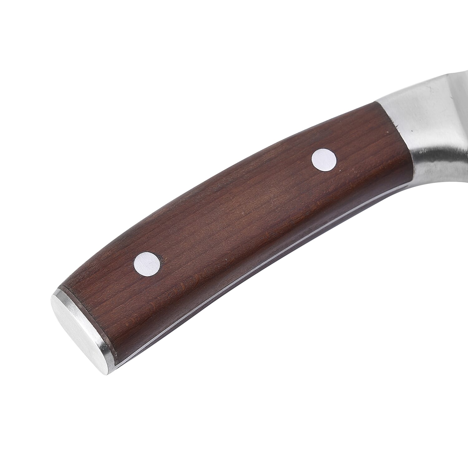 HOMESMART Santoku Chef's Knife in Stainless Steel with Coffee Wooden Handle | Stainless Steel Knife | Wooden Knife | Kitchen Knife