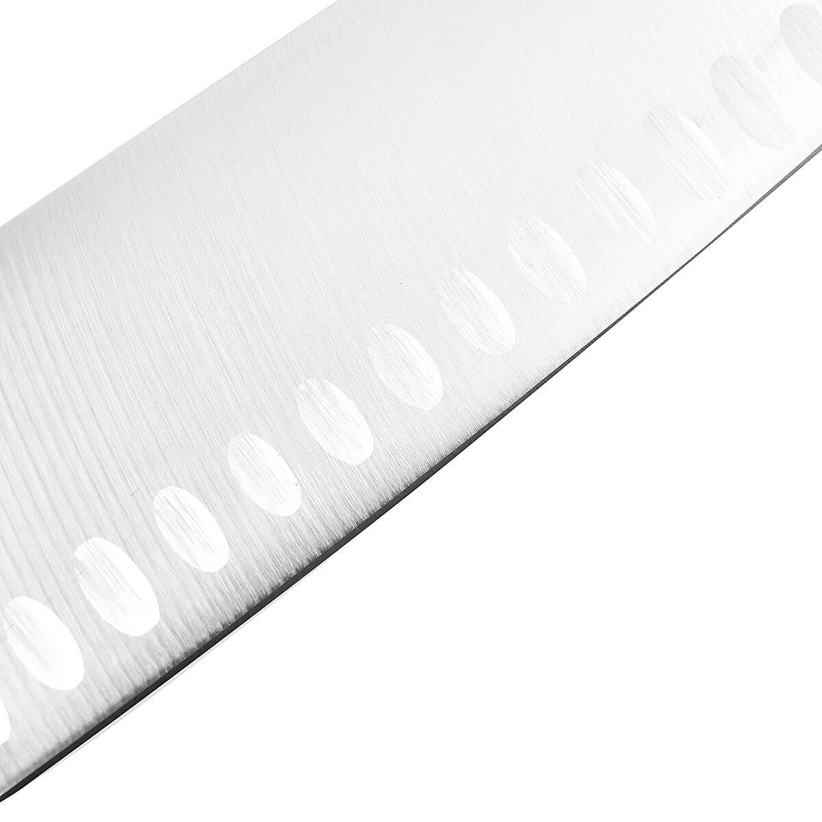 HOMESMART Santoku Chef's Knife in Stainless Steel with Coffee Wooden Handle (7) image number 6