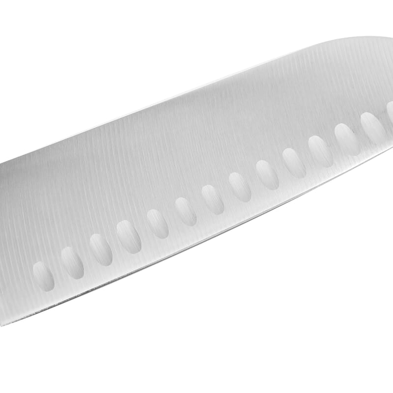 HOMESMART Santoku Chef's Knife in Stainless Steel with Coffee Wooden Handle | Stainless Steel Knife | Wooden Knife | Kitchen Knife